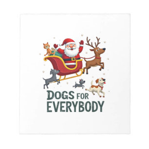 Hunde für jeden Weihnachtsmann Lustiges Weihnachte Notizblock
