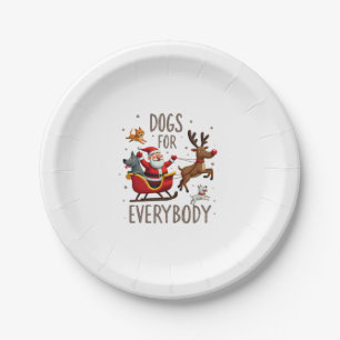 Hunde für jeden Weihnachtsmann Lustiges Weihnachte Pappteller