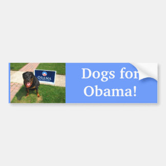Hunde für Obama! Autoaufkleber