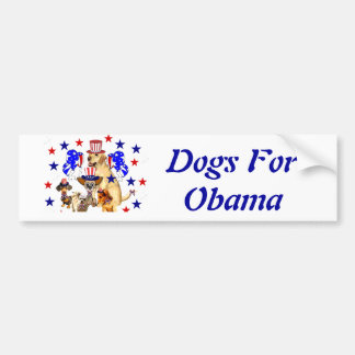 HUNDE FÜR OBAMA AUTOAUFKLEBER