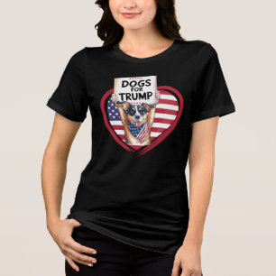 Hunde für Trump: Paw-litical Patriots Tri-Blend Shirt