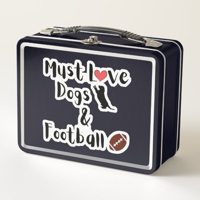 Hunde & Fußball Lunch Box (Vorderseite)