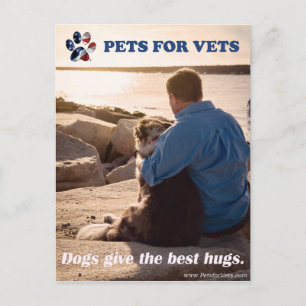 Hunde geben die besten Umarmungen. Postkarte