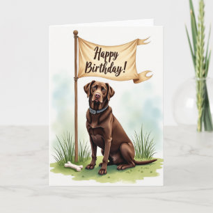 Hunde-Geburtstagskarte mit Regal-Dog-Design Karte