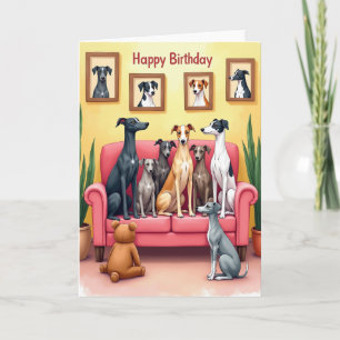 Hunde-Geburtstagsporträtkarte Karte