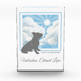 Hunde-Gedenk-Acryl-Fotoblock - Französische Bulldo Fotoblock