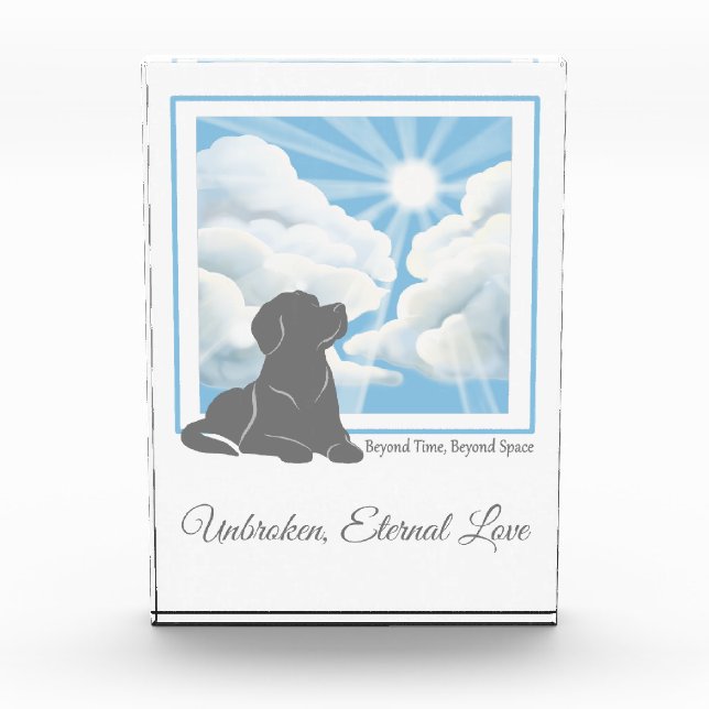 Hunde-Gedenk-Acryl-Fotoblock - Labrador Fotoblock (Vorderseite)