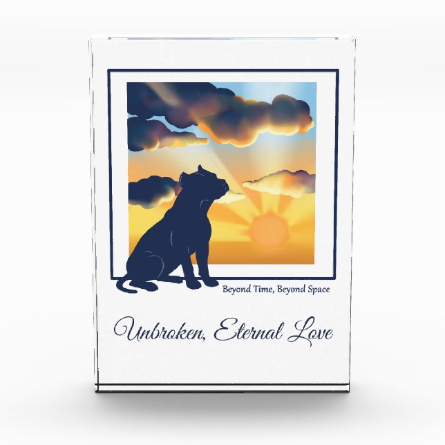 Hunde-Gedenk-Acryl-Fotoblock - Pitbull Fotoblock (Vorderseite)