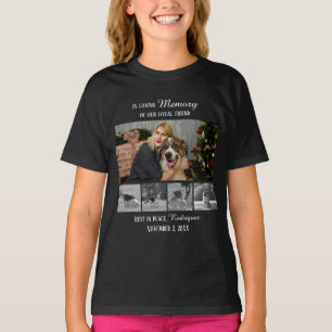 Hunde Gedenken 5 Foto Collage Haustier Tribute T-Shirt