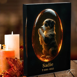 Hunde-Gedenkfoto-Block - Australian Shepherd Fotoblock