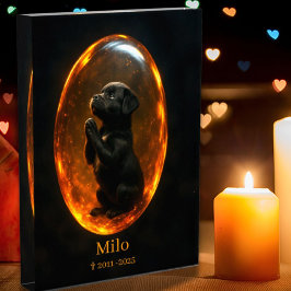 Hunde-Gedenkfoto-Block - Labrador Retriever Fotoblock