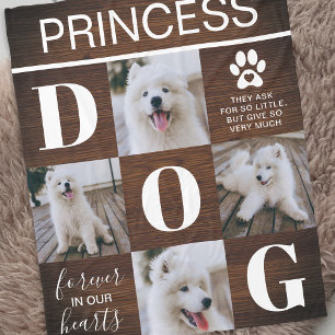 Hunde-Gedenkgeschenk FotoCollage für Haustiere Fleecedecke