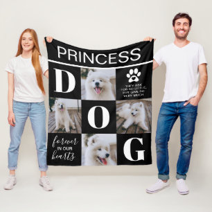 Hunde-Gedenkgeschenk Pet Loss Foto Fleecedecke