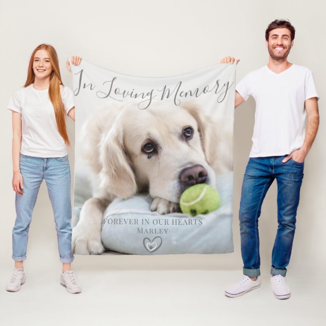 Hunde-Gedenkgeschenk | Pet Loss Keepake Fleecedecke (Beispiel)