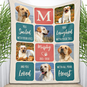 Hunde-Gedenkgutscheine Pet Loss Moderne Farben 6 F Fleecedecke