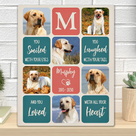 Hunde-Gedenkgutscheine Pet Loss Moderne Farben 6 F Fotoplatte