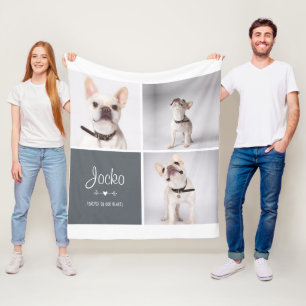 Hunde-Gedenkstätte Haustier Verlust Andenken Foto- Fleecedecke