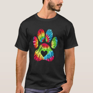 Hunde Gefärbte Krawatte Herzstück Valentine Farben T-Shirt
