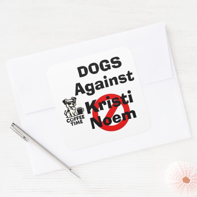 Hunde gegen Kristi Noem Aufkleber (Umschlag)