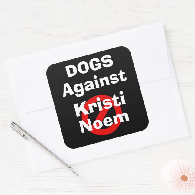 Hunde gegen Kristi Noem Aufkleber (Umschlag)