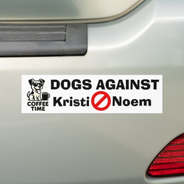 Hunde gegen Kristi Noem Autoaufkleber (Auf Auto)