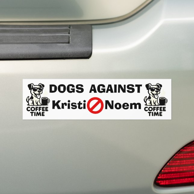 Hunde gegen Kristi Noem Autoaufkleber (Auf Auto)
