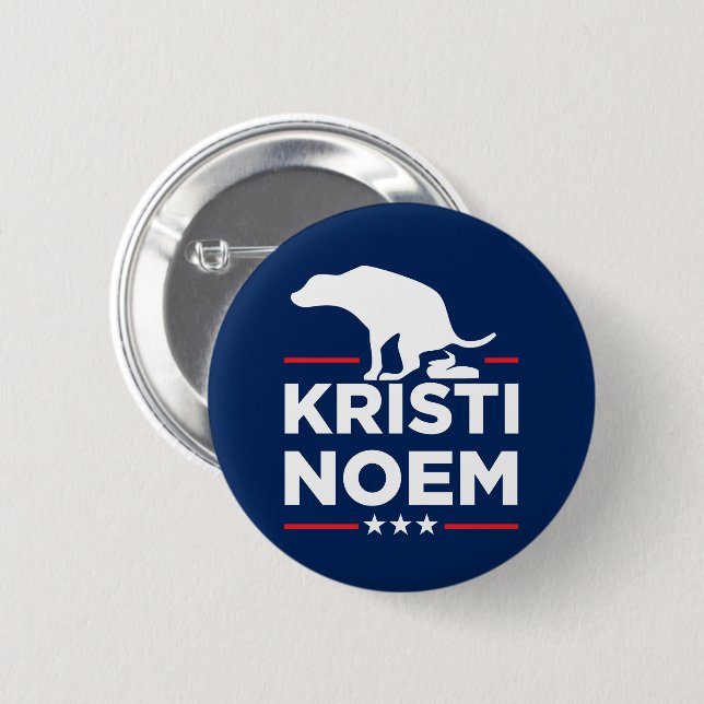 Hunde gegen Kristi Noem Button (Vorne & Hinten)