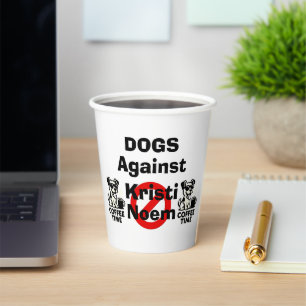 Hunde gegen Kristi Noem Papierbecher