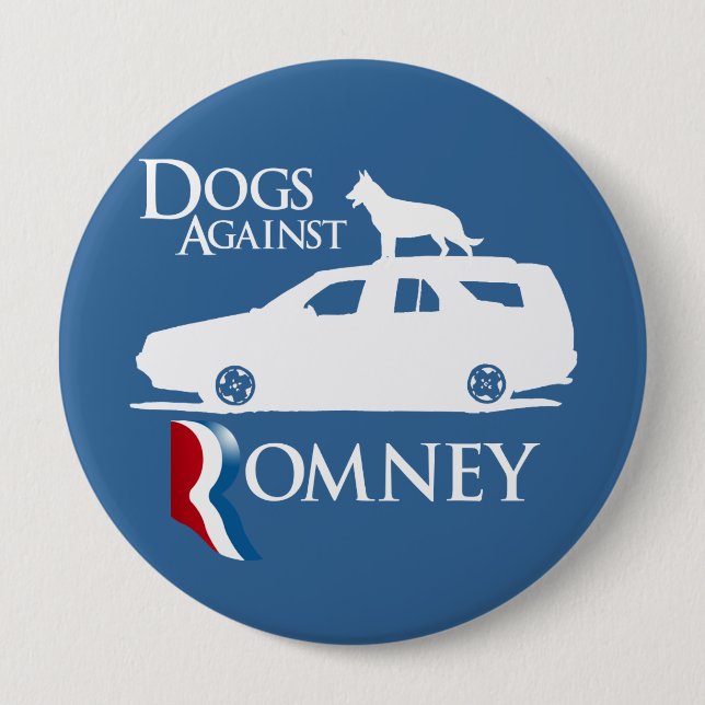 Hunde gegen Mitt Romney.png Button (Vorderseite)