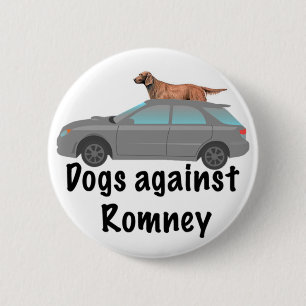 Hunde gegen Romney Button