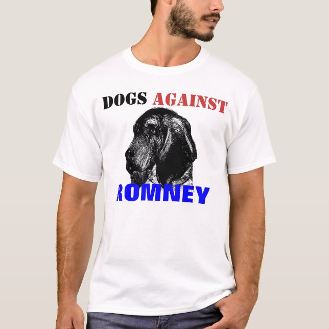 Hunde gegen Romney T-Shirt (Vorderseite)