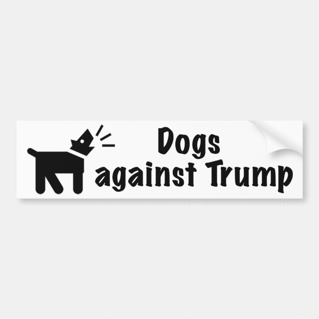 Hunde gegen Trump Autoaufkleber (Vorne)
