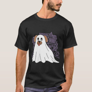Hunde-Geist Damen Süßer Hund als Geist verkleidet  T-Shirt