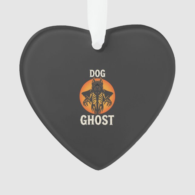 Hunde-Geist-Halloween-Horror-Vektor Ornament (Vorderseite)