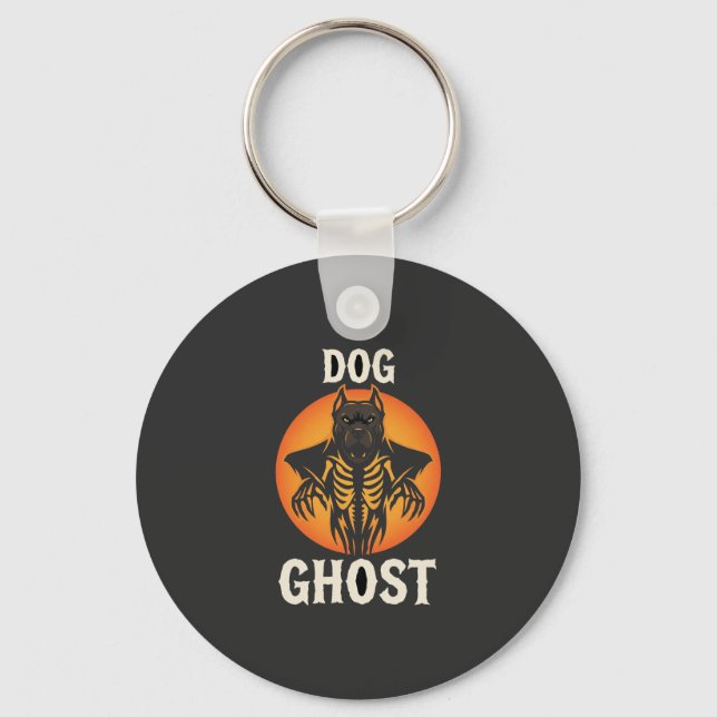 Hunde-Geist-Halloween-Horror-Vektor Schlüsselanhänger (Vorderseite)