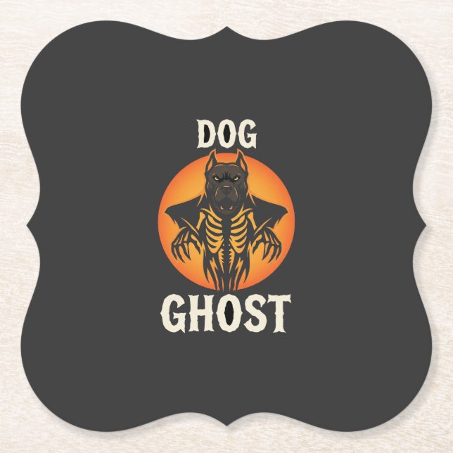 Hunde-Geist-Halloween-Horror-Vektor Untersetzer (Vorderseite)
