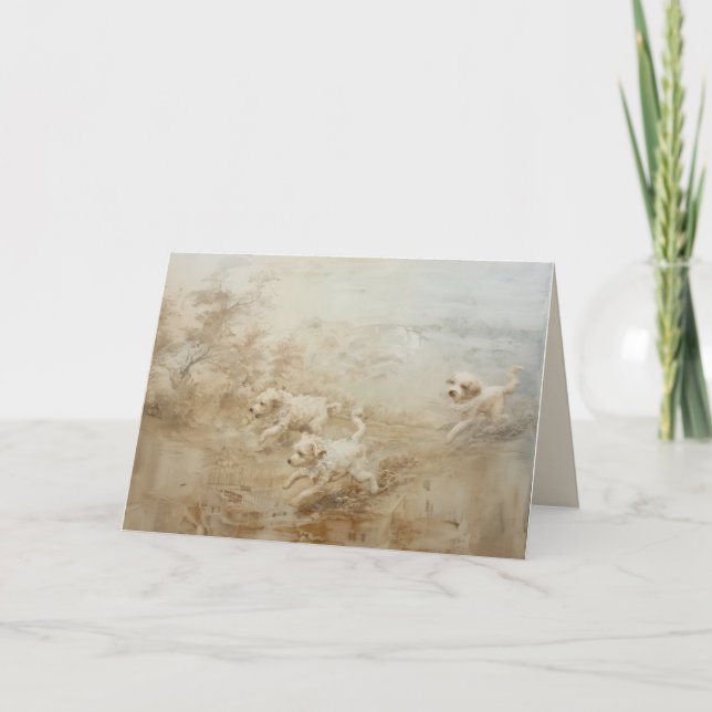 Hunde - geklappte Grußkarte Karte (Vorderseite)