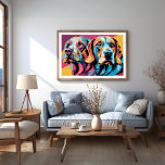 Hunde gemeinsam Pop Art Poster<br><div class="desc">Erleben Sie die fröhliche Welt der caninen Freundschaft mit unseren Hunden Together Pop Art Poster. Dieses lebendige Kunstwerk vereint den Geist der Pop-Kunst nahtlos mit dem Charme der Hunde und feiert die Liebe, Loyalität und Freude, die unsere wütenden Freunde mitbringen. Die kühnen Farben und das spielerische Design schaffen ein visuell...</div>