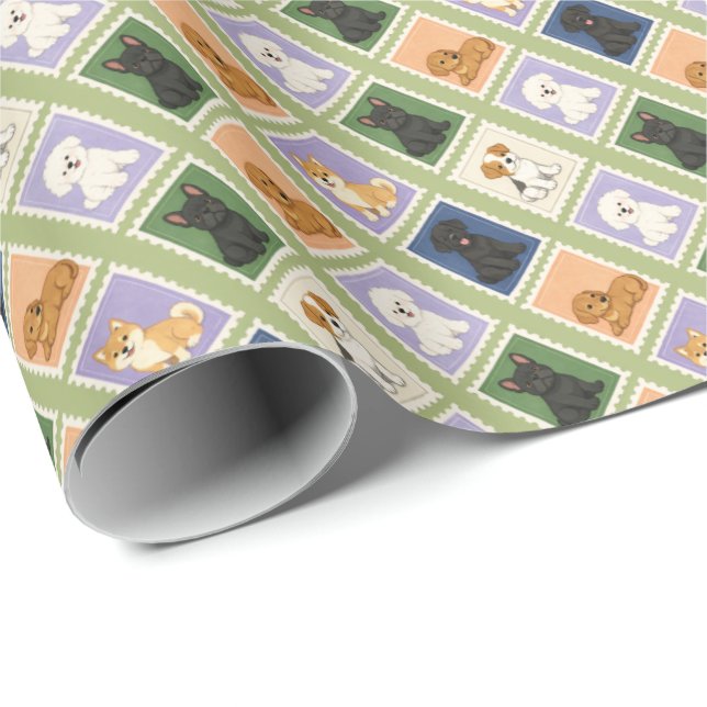 Hunde Geschenkpapier (Rolleneckpunkt)
