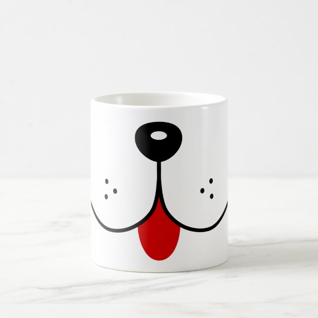 Hunde-Gesichtshunde Mund-Nase-Süße Tier Graphic Kaffeetasse (Mittel)