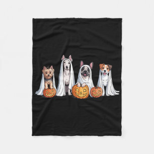 Hunde Gespenster Niedliche Hunde als Ghost Funny H Fleecedecke