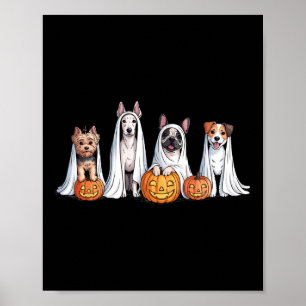 Hunde Gespenster Niedliche Hunde als Ghost Funny H Poster
