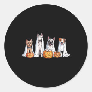Hunde Gespenster Niedliche Hunde als Ghost Funny H Runder Aufkleber