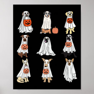 Hunde Ghost Niedliche Hunde als Geisterschaum verk Poster