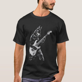 Hunde-Gitarrist Gitarre - Dobermann Vater Mutter T-Shirt