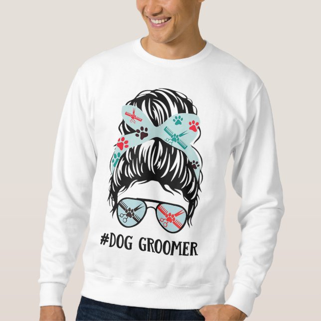 Hunde-Groomer-Geschenk für Hunde über Hunde, gepaa Sweatshirt (Vorderseite)