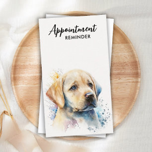 Hunde Groomer Haustier Sitter Gelbes Labrador Welp Terminkarte
