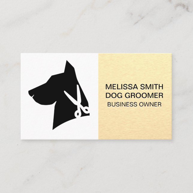 Hunde-Groomer-Logo Terminkarte (Vorderseite)