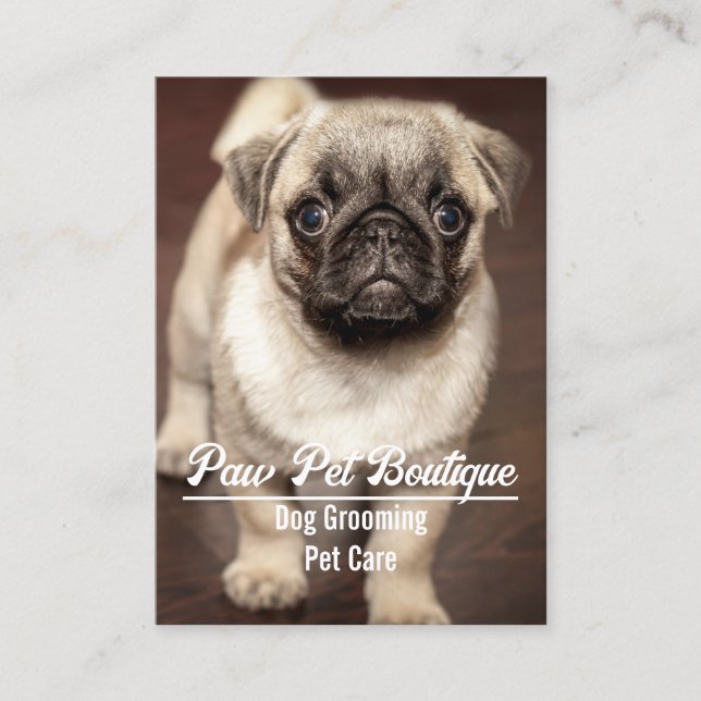 Hunde Groomer Pet Care Welpe Walker Visitenkarte (Vorderseite)