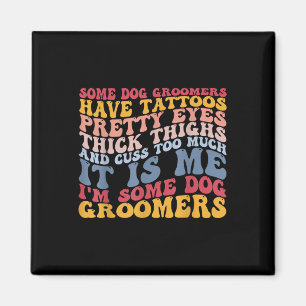 Hunde Groomere Tattoos Augen Oberschenkel Kuss Tat Magnet